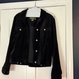 Eddie Bauer Black Velvet "jean style" jacket. Size M